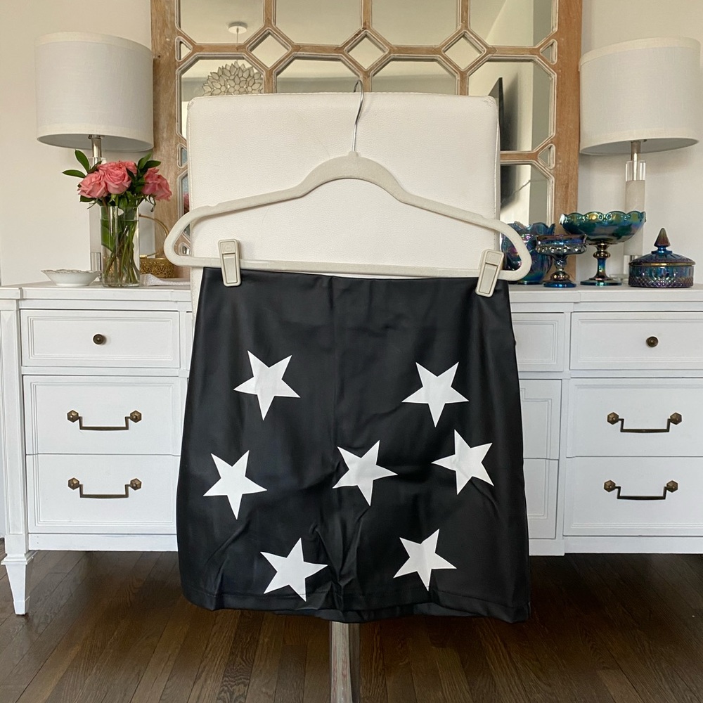 Princess Polly Leather Star Skirt